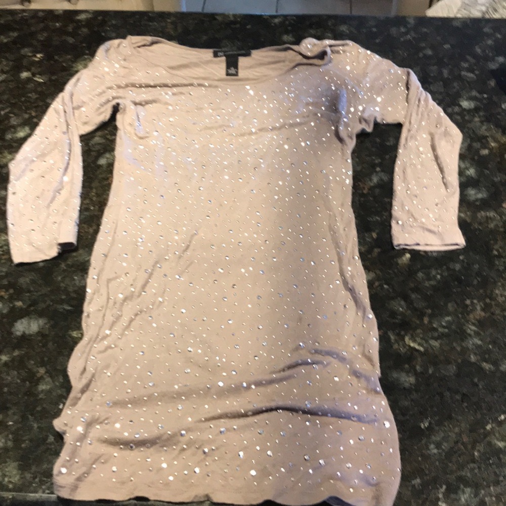 INC gray dress w/sequins so classy/pretty